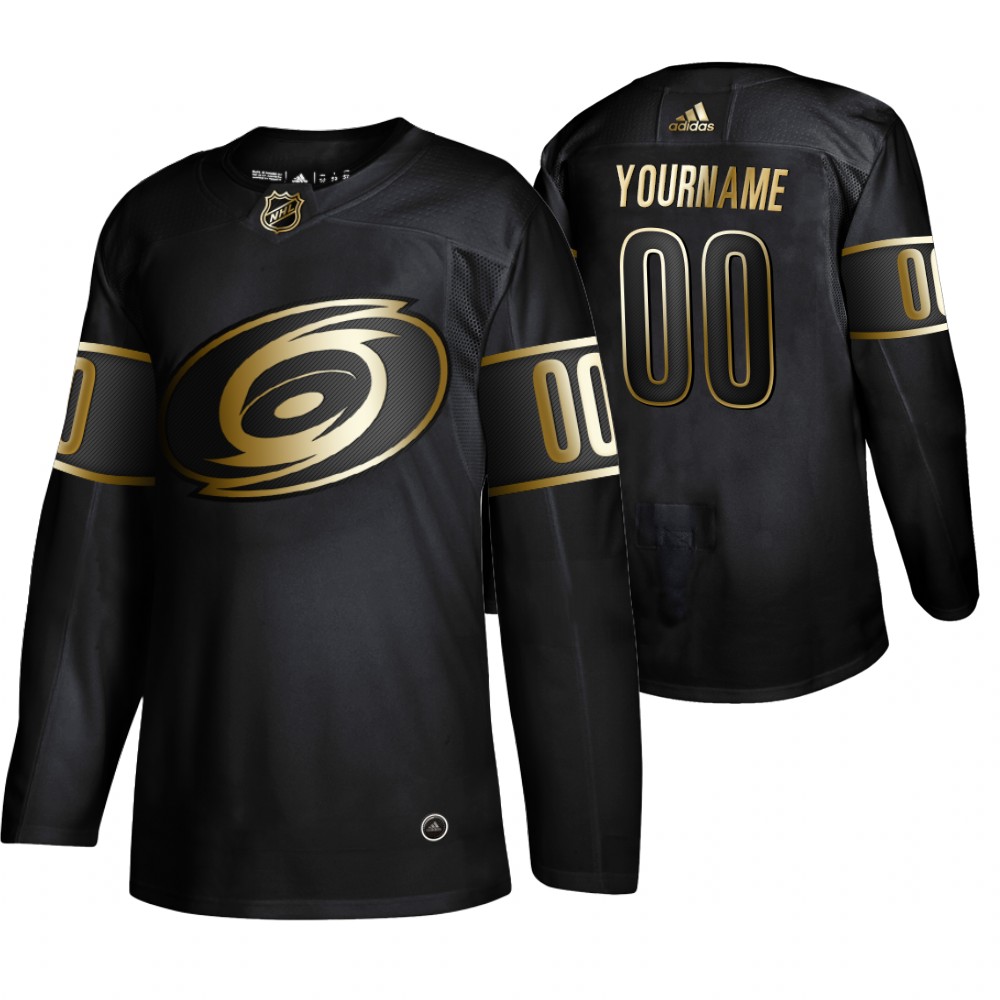 Adidas Hurricanes Custom Men 2019 Black Golden Edition Authentic Stitched NHL Jersey